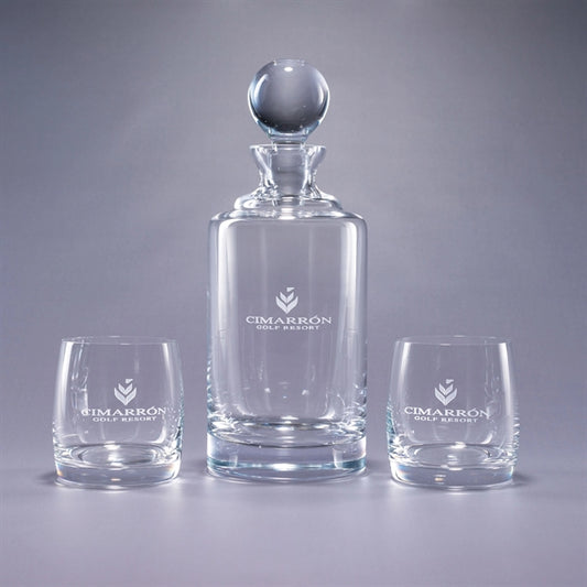 Uptown/Meridian 3 Piece Crystal Barware Gift Set