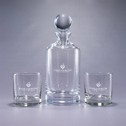 Uptown/Deluxe 3 Piece Crystal Barware Gift Set