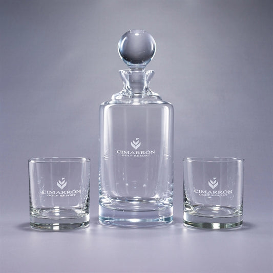 Uptown/Deluxe 3 Piece Crystal Barware Gift Set