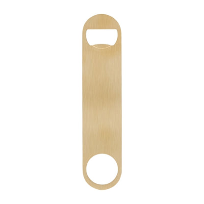Paddle Style Brushed Gold Bottle Opener