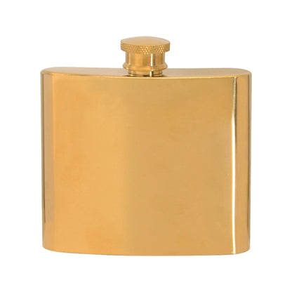 5 oz. Stainless Steel Gold Plated Hip Flask