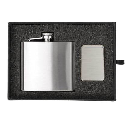5 oz. Flask & Oil Flip Top Lighter Gift Set