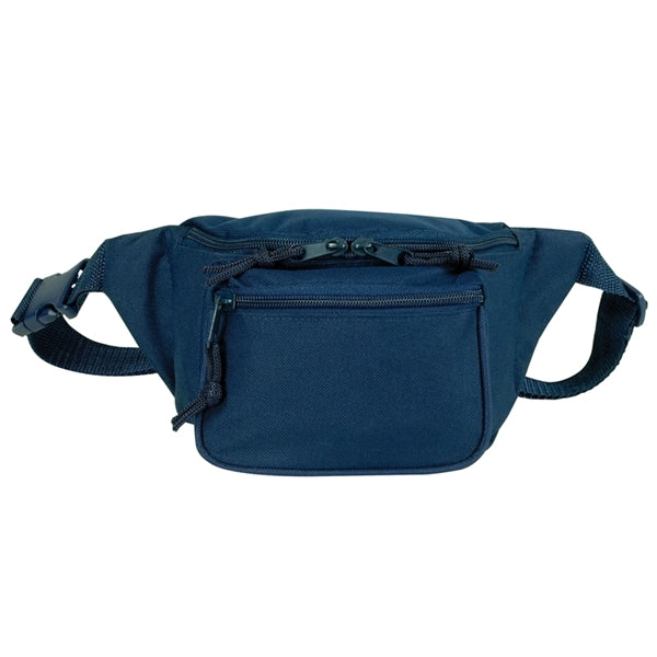 600D Polyester Triple Zipper Fanny Pack