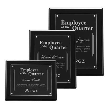 Sedum Plaque - Black