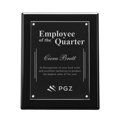 Sedum Plaque - Black