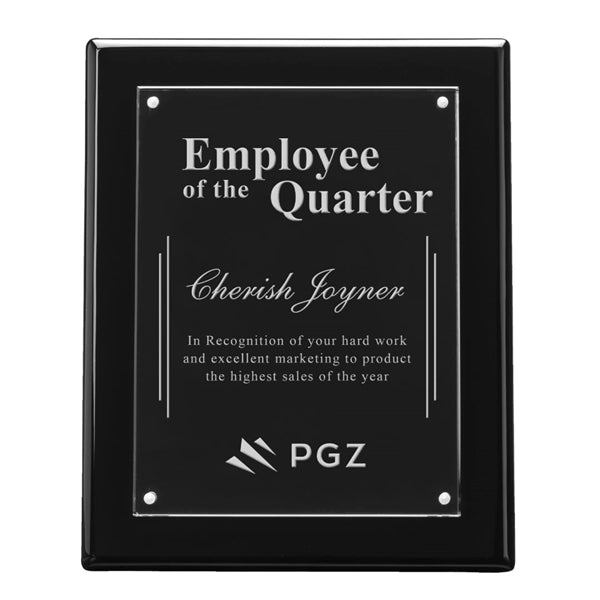 Sedum Plaque - Black