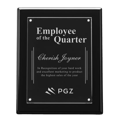 Sedum Plaque - Black