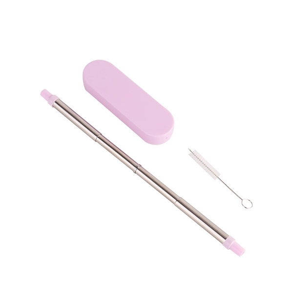 Collapsible Telescopic Straw Set In Case