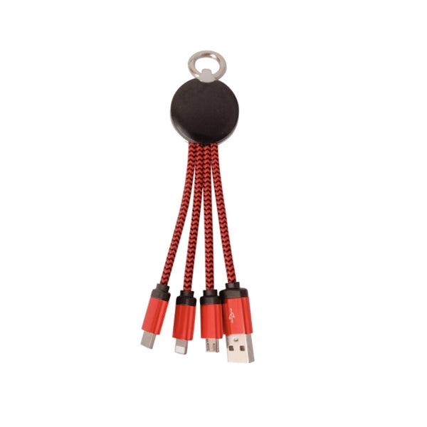 3 in 1 Light Up Charging Cable Keychain