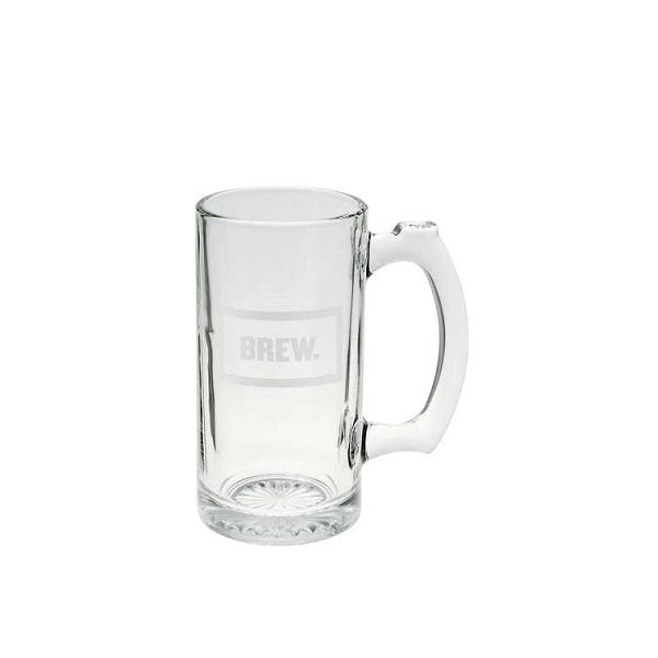GLASS SPORTS MUG 12 OZ