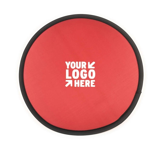 Folding Flyer Disc Hand Fan with Pouch