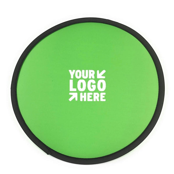 Folding Flyer Disc Hand Fan with Pouch