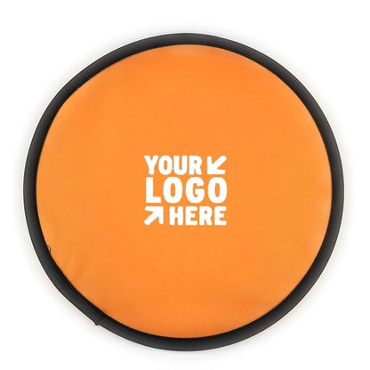 Folding Flyer Disc Hand Fan with Pouch