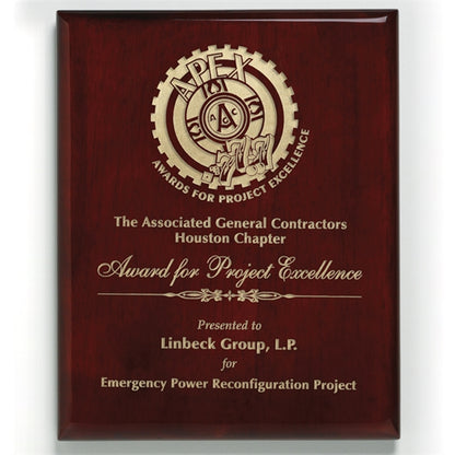 Aberdeen Rosewood Laser Plaque