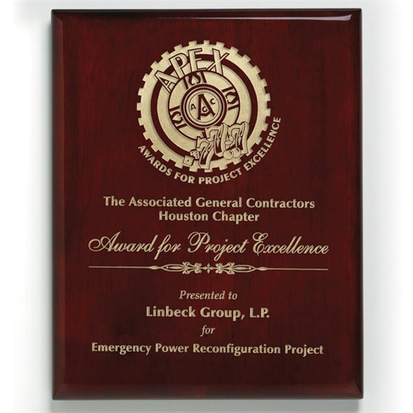 Aberdeen Rosewood Laser Plaque