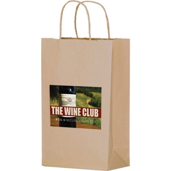 Natural Kraft 2-Bottle Wine Tote in CMYK - Color Evolution