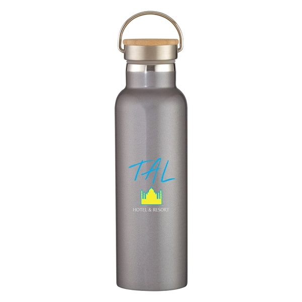 21 Oz. Liberty Stainless Steel Bottle With Wood Lid
