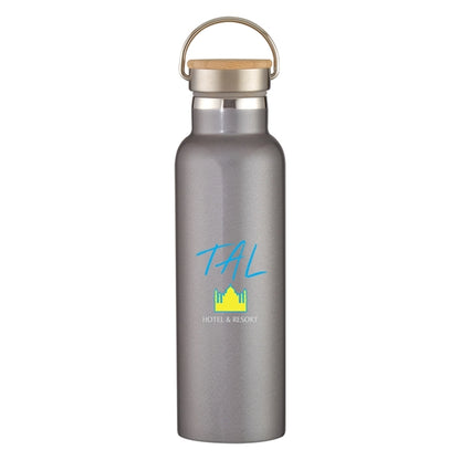 21 Oz. Liberty Stainless Steel Bottle With Wood Lid