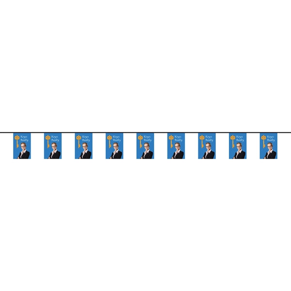 15' PVC Rectangular Pennant String