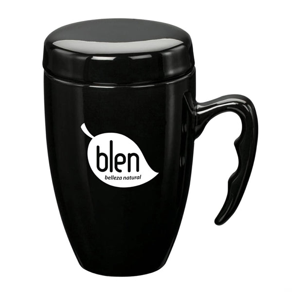 Barco Ceramic Mug w/ Lid - 14oz