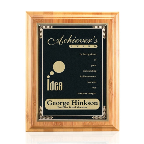 Bamboo/Cardinal Plaque - Black