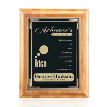 Bamboo/Cardinal Plaque - Black