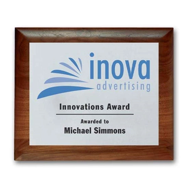 Screenprint Aluminum - Walnut Rolled Edge