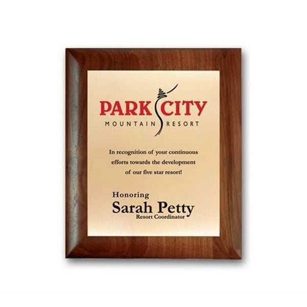 Screenprint Brass - Walnut Rolled Edge
