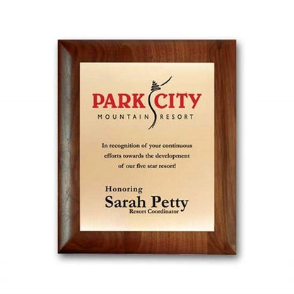 Screenprint Brass - Walnut Rolled Edge