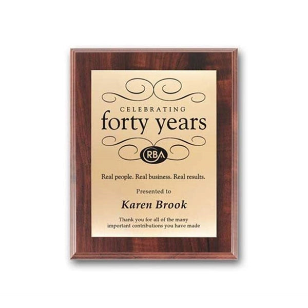 Screenprint Brass - Walnut Finish