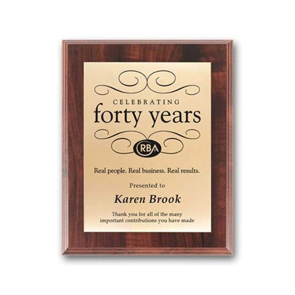 Screenprint Brass - Walnut Finish
