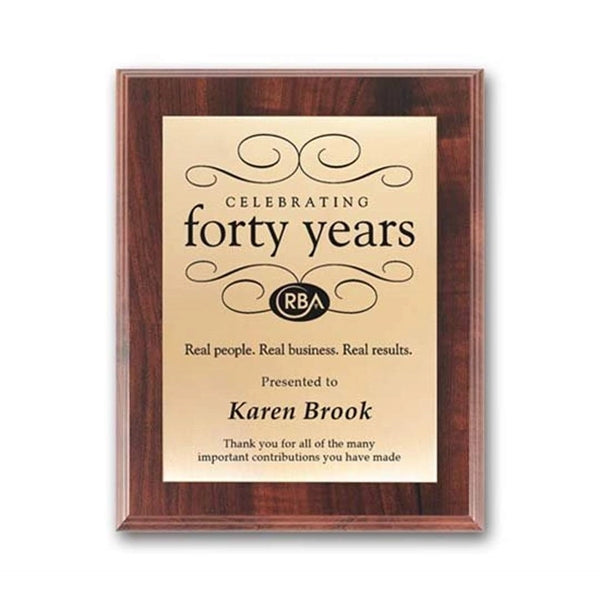 Screenprint Brass - Walnut Finish