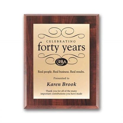 Screenprint Brass - Walnut Finish