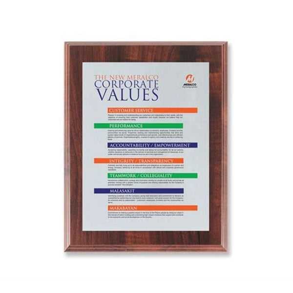 Screenprint Aluminum - Walnut Finish
