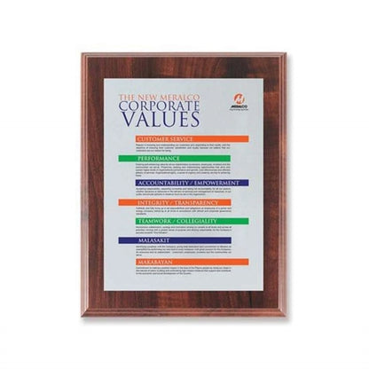 Screenprint Aluminum - Walnut Finish