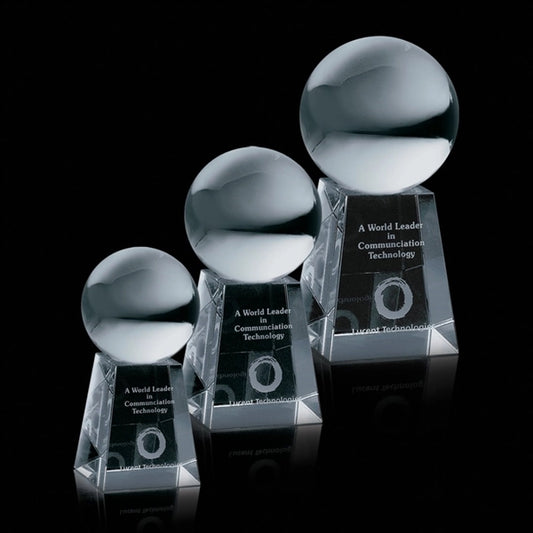 Crystal Ball Award on Tall Base