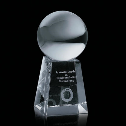 Crystal Ball Award on Tall Base