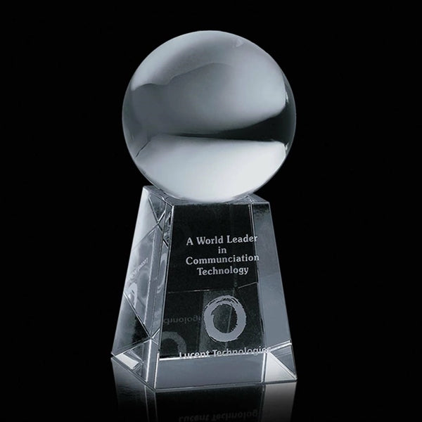 Crystal Ball Award on Tall Base