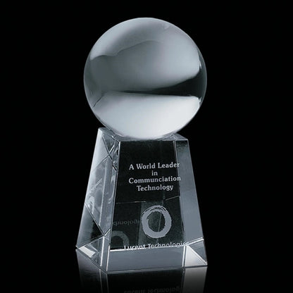 Crystal Ball Award on Tall Base