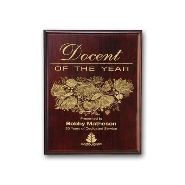 Laser Engraved Plaq - Mahogany