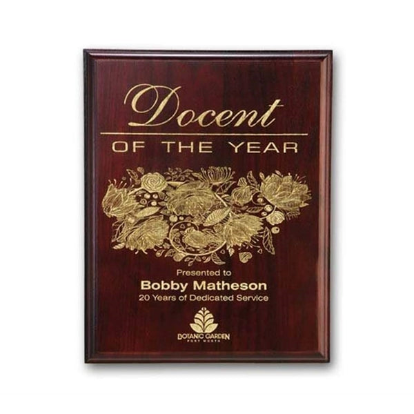 Laser Engraved Plaq - Mahogany