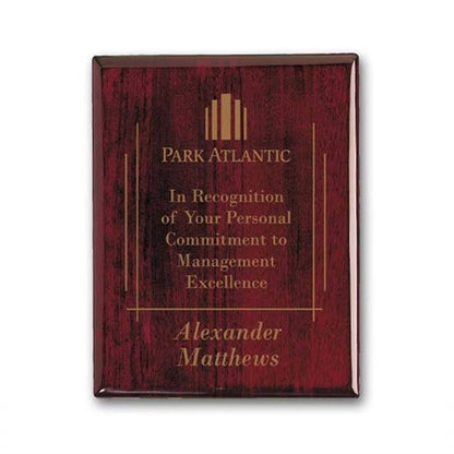 Laser Engraved Plaq - Rosewood