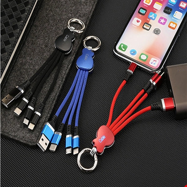 Guitar Shaped  Flashing 3 in 1 Charging Cable