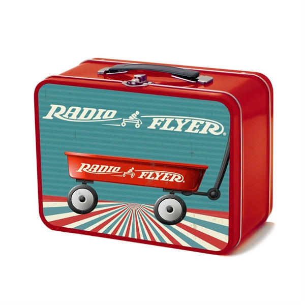 Retro Lunchbox + Double 10oz Stemless Wood Tone Wine Glass