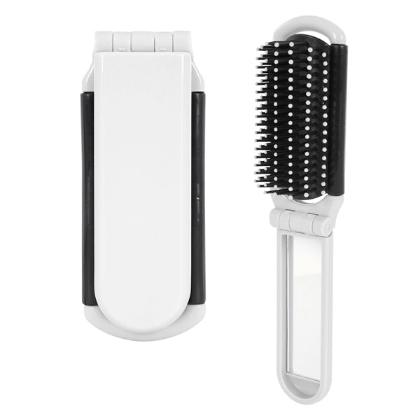 Kwik-Fix Folding Brush With Mirror