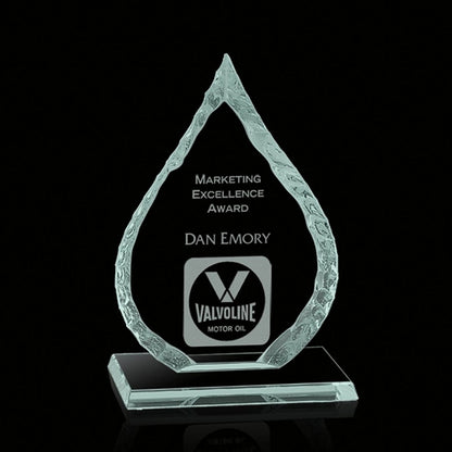 Iceberg Oil Drop Award on Base - Jade