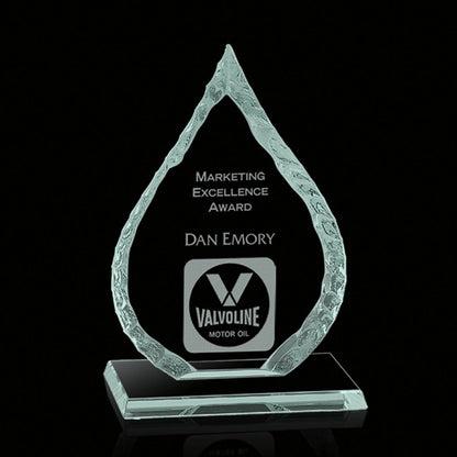 Iceberg Oil Drop Award on Base - Jade