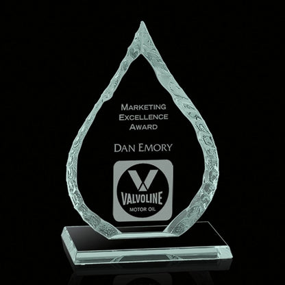 Iceberg Oil Drop Award on Base - Jade