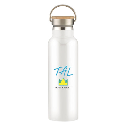 21 Oz. Liberty Stainless Steel Bottle With Wood Lid