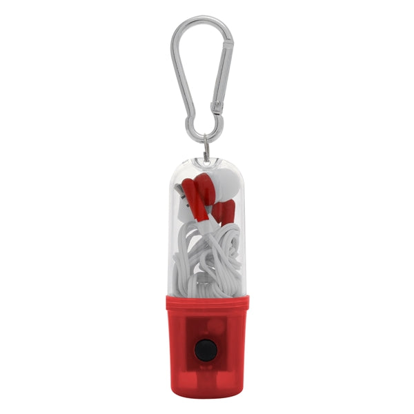 Earbuds With Flashlight Case